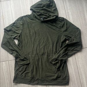 Olive Green Hooded Pullover for Men